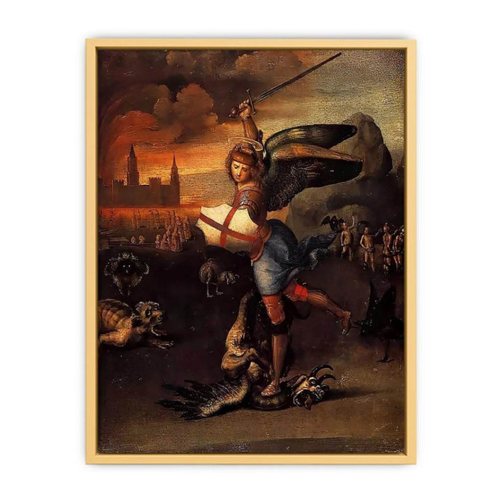 Saint Michael And The Dragon Streched canvas