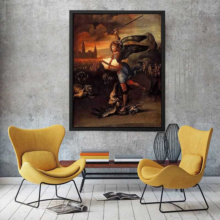 Saint Michael And The Dragon  Painting