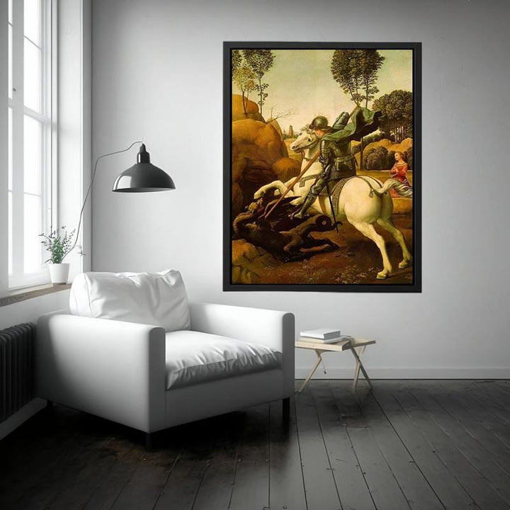 Saint George and the Dragon by Raphael Painting