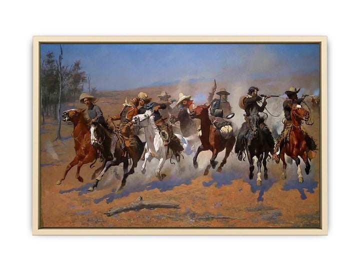 A Dash for the Timber  Art Print