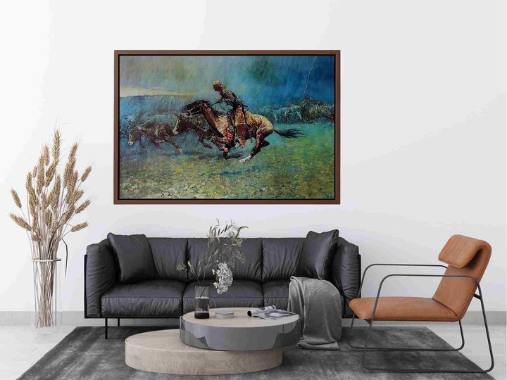 Remington Stampede by Frederic Remington Painting