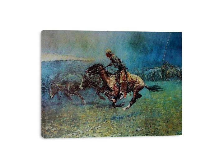 Remington Stampede by Frederic Remington  Painting