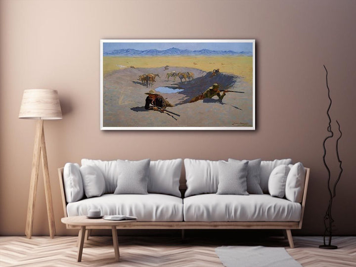 Fight For The Water Hole  Painting
