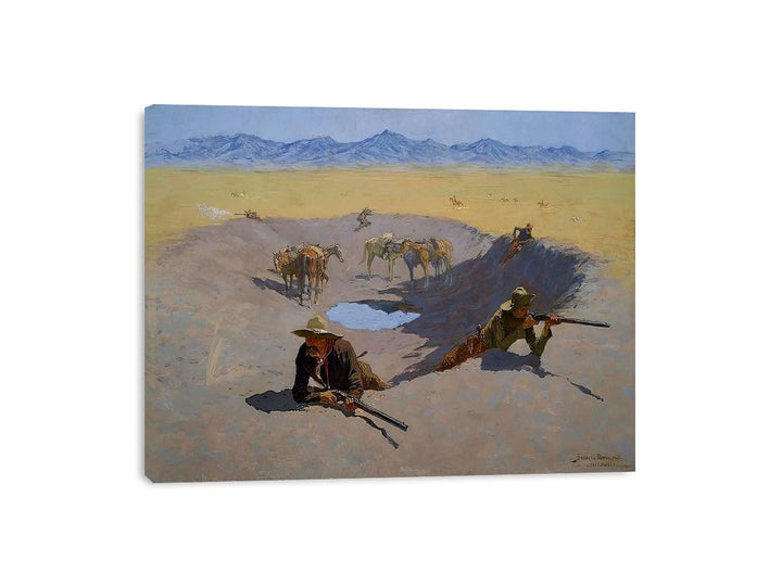 Fight For The Water Hole  Painting