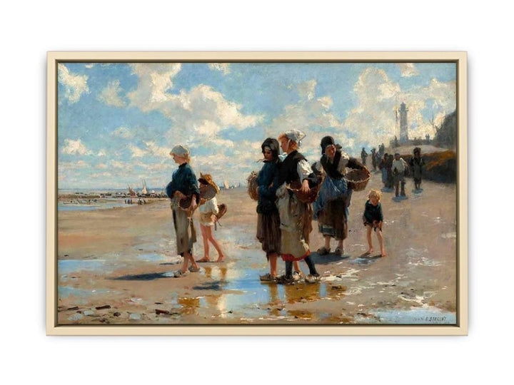 The Oyster Gatherers Of Cancale  Art Print