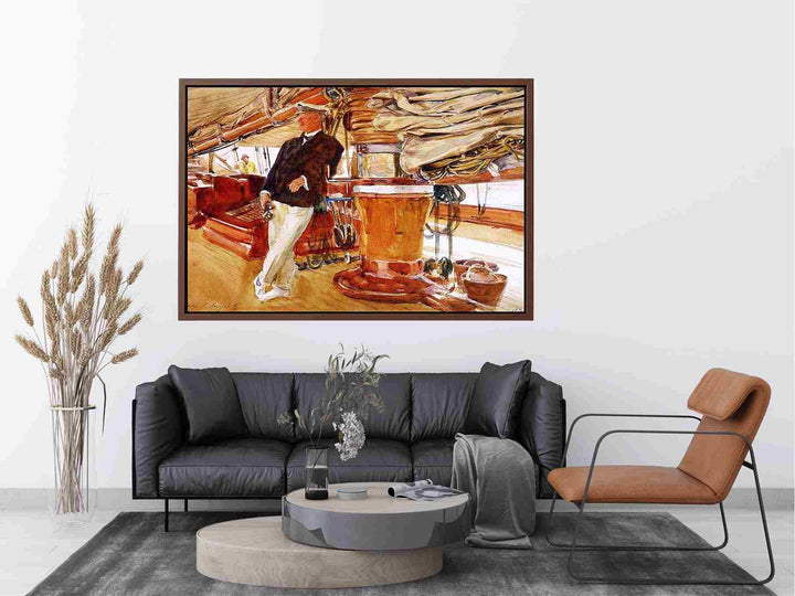 On the Deck of the Yacht Constellation Painting