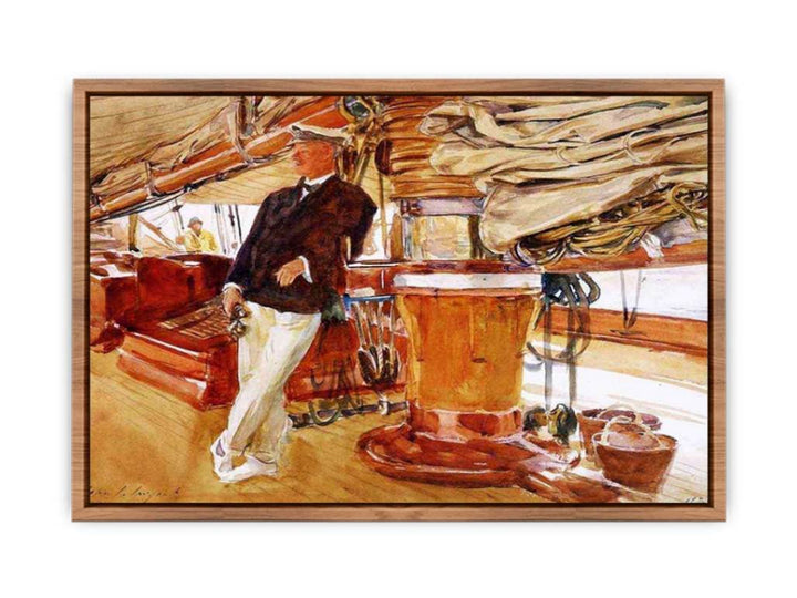 On the Deck of the Yacht Constellation  Poster