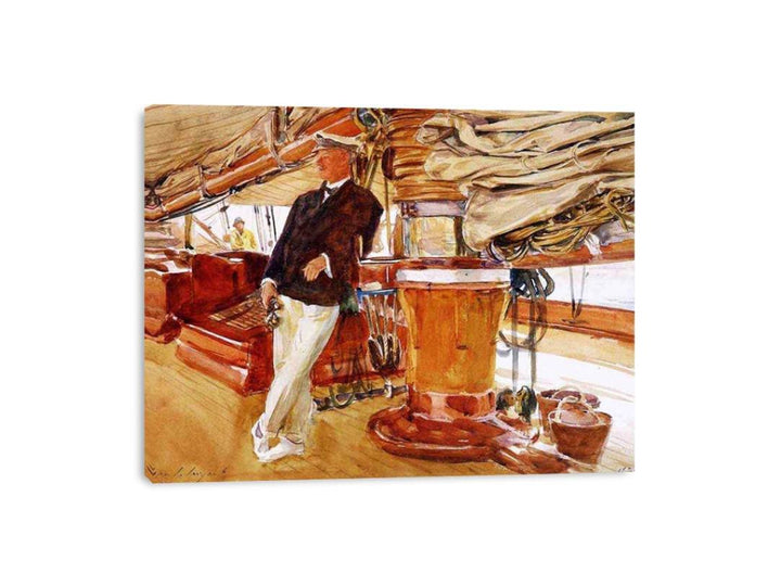 On the Deck of the Yacht Constellation  Painting