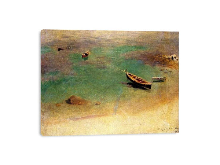 A Boat in the Waters off Capri  Painting