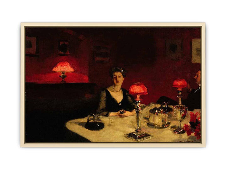 A Dinner Table At Night  Art Print