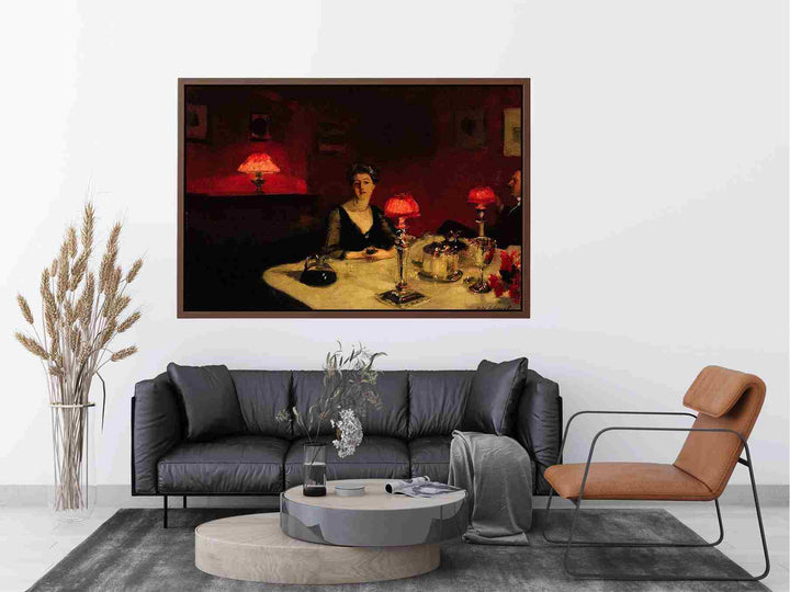 A Dinner Table At Night Painting