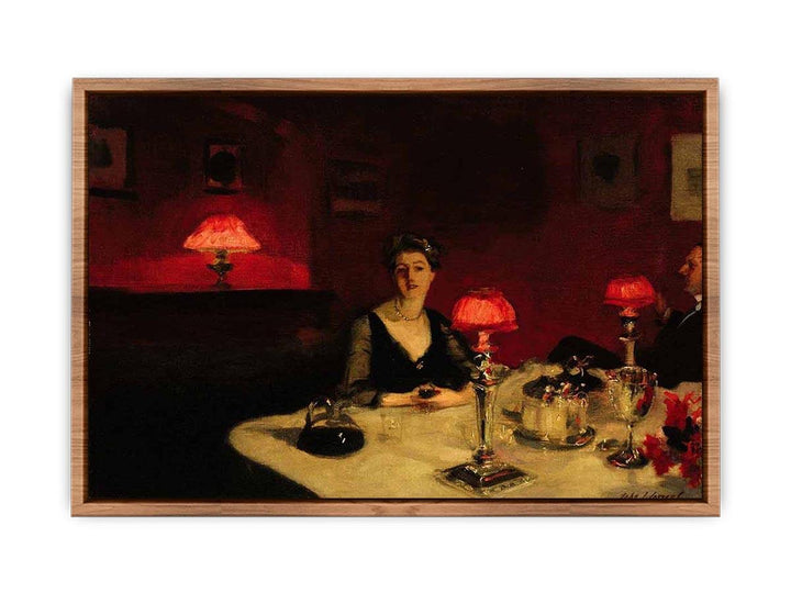 A Dinner Table At Night  Poster