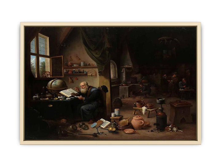 An Alchemist in his Workshop  Art Print
