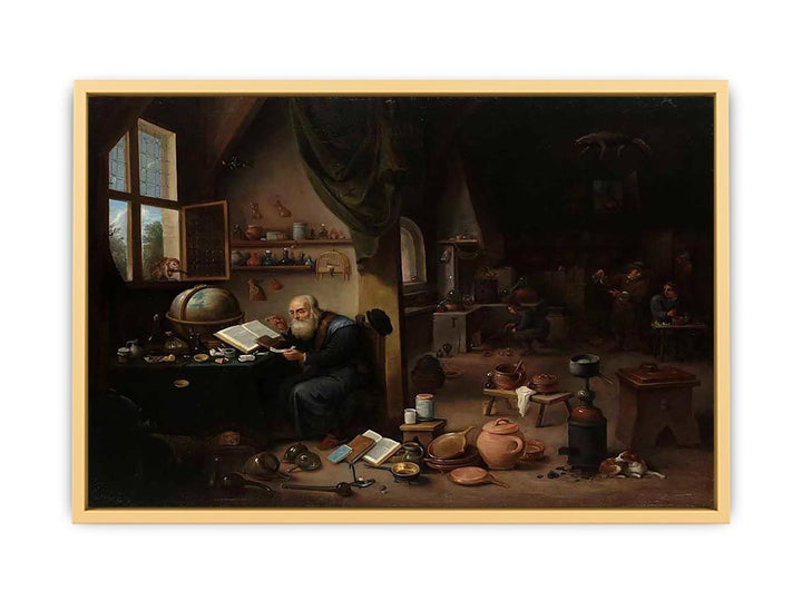 An Alchemist in his Workshop Streched canvas