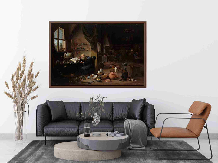 An Alchemist in his Workshop Painting