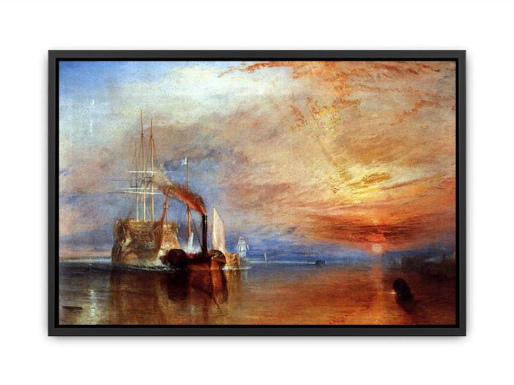 The Fighting 'Téméraire' tugged to her last Berth to be broken up Canvas Print