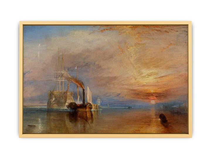 The 'Fighting Temeraire' tugged to her Last Berth to be broken up 1838-39 Streched canvas