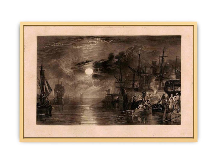 Shields, on the River Tyne Streched canvas
