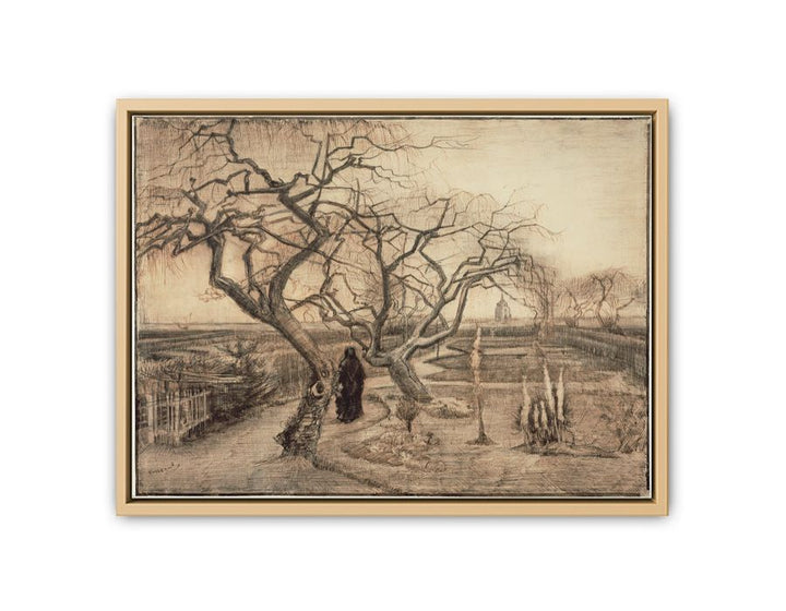 Winter garden by Van Gogh framed Print