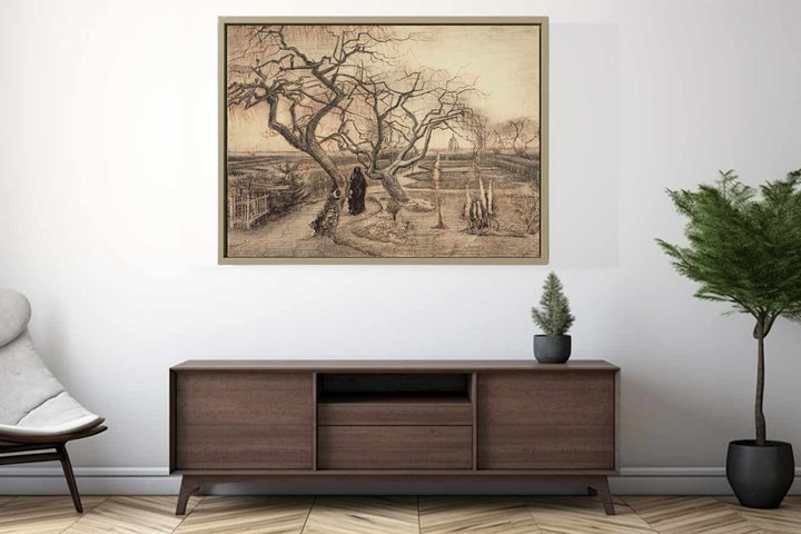 Winter garden by Van Gogh Art Print