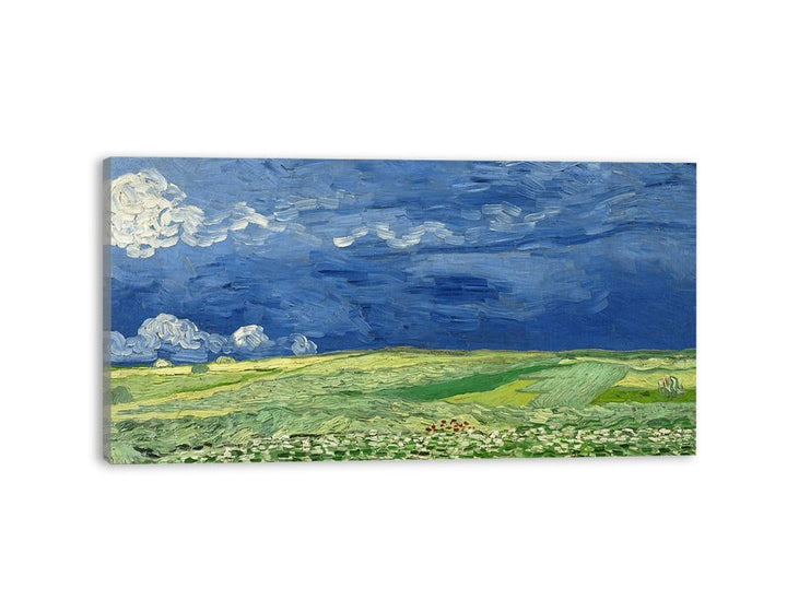 Wheatfield under thunderclouds  canvas Print