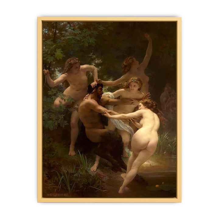 Nymphes et Satyre (Nymphs and Satyr) Streched canvas