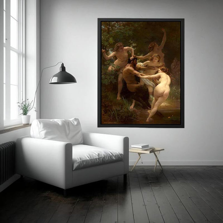 Nymphes et Satyre (Nymphs and Satyr) Painting