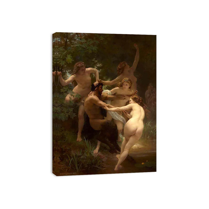 Nymphes et Satyre (Nymphs and Satyr)  Painting