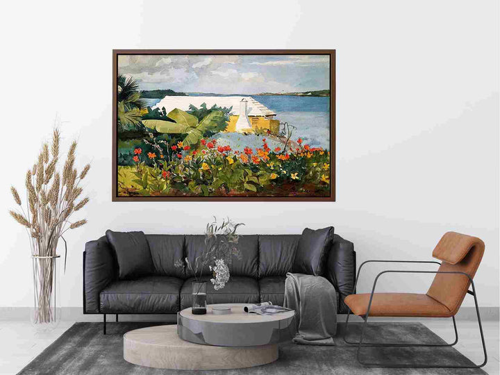Flower Garden and Bungalow, Bermuda Painting