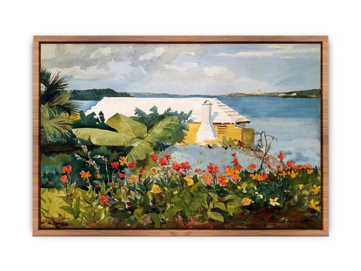 Flower Garden and Bungalow, Bermuda  Poster