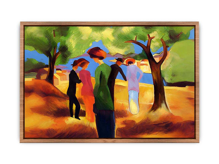 Women in green jacket  by August Macke  Poster