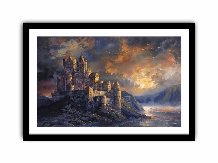 River Castles framed Print