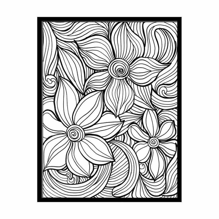 Color Me Flower canvas Print