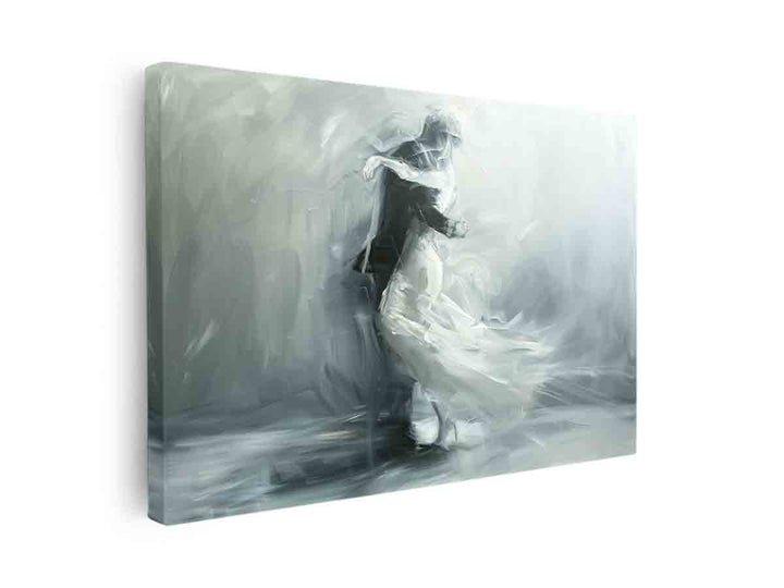 Abstract Couple Hug canvas Print