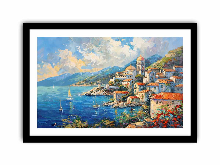 Mediterranean House framed Print