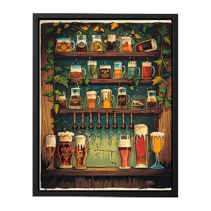 Vintage Beer Art canvas Print