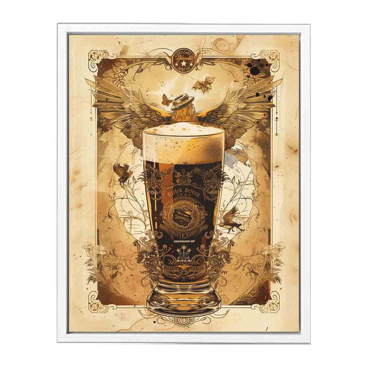 Vintage Beer Frame Print Painting
