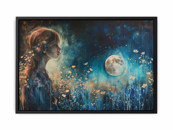 Beautiful Moon Art canvas Print
