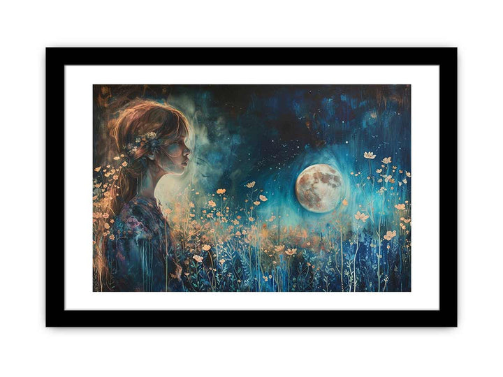 Beautiful Moon Art framed Print