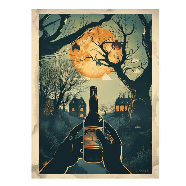 Moonlight Wine Art Print