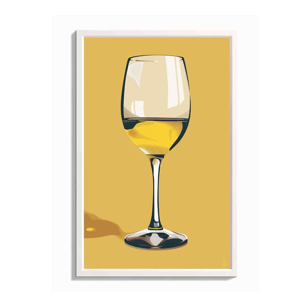 White Wine Art Print