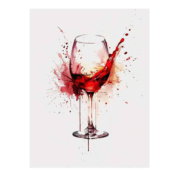 Red wine Splash Art Print