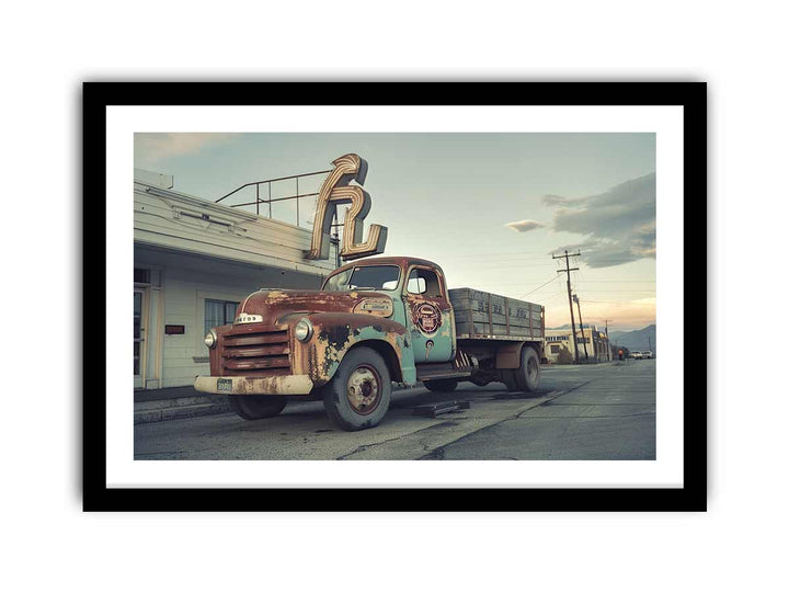 Vinatge Truck Wall Art framed Print