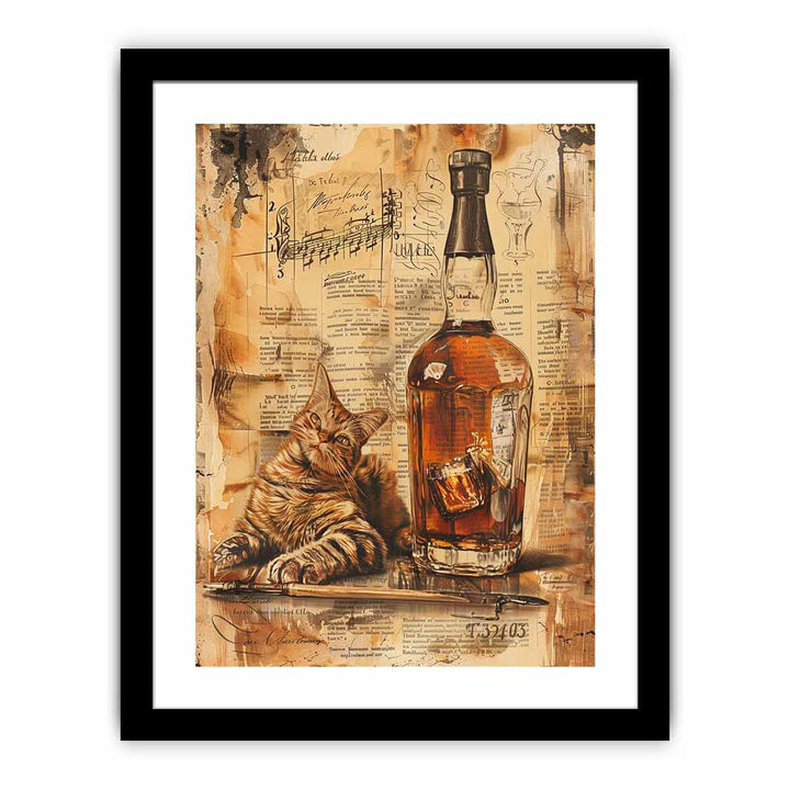 Vintage whiskey Art 3 framed Print