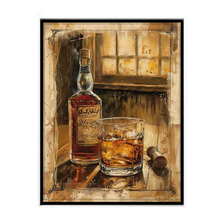 Vintage whiskey Art 2 canvas Print
