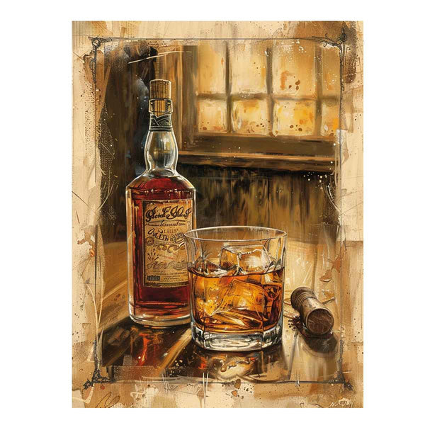 Vintage whiskey Art 2 Print