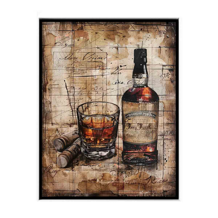 Vintage whiskey Art  canvas Print