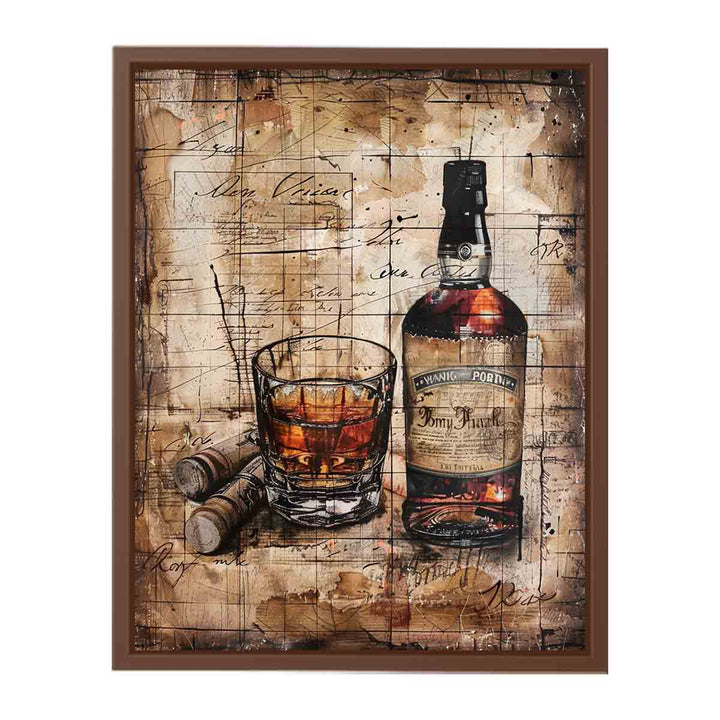 Vintage whiskey Art Painting