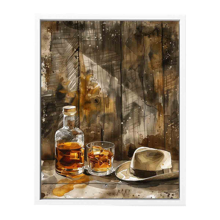 whiskey Art vinatge Painting
