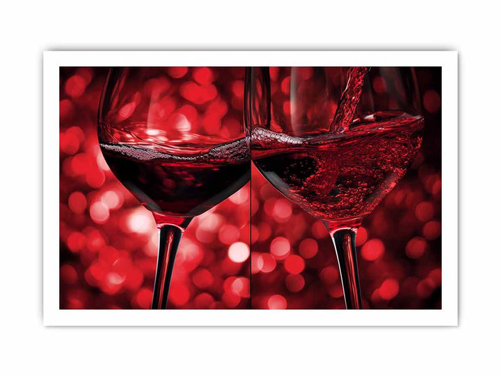 Wine splash art framed Print